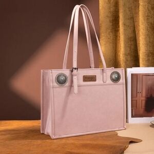 Wrangler Soft Dark Pink Tote with Decorative Accents